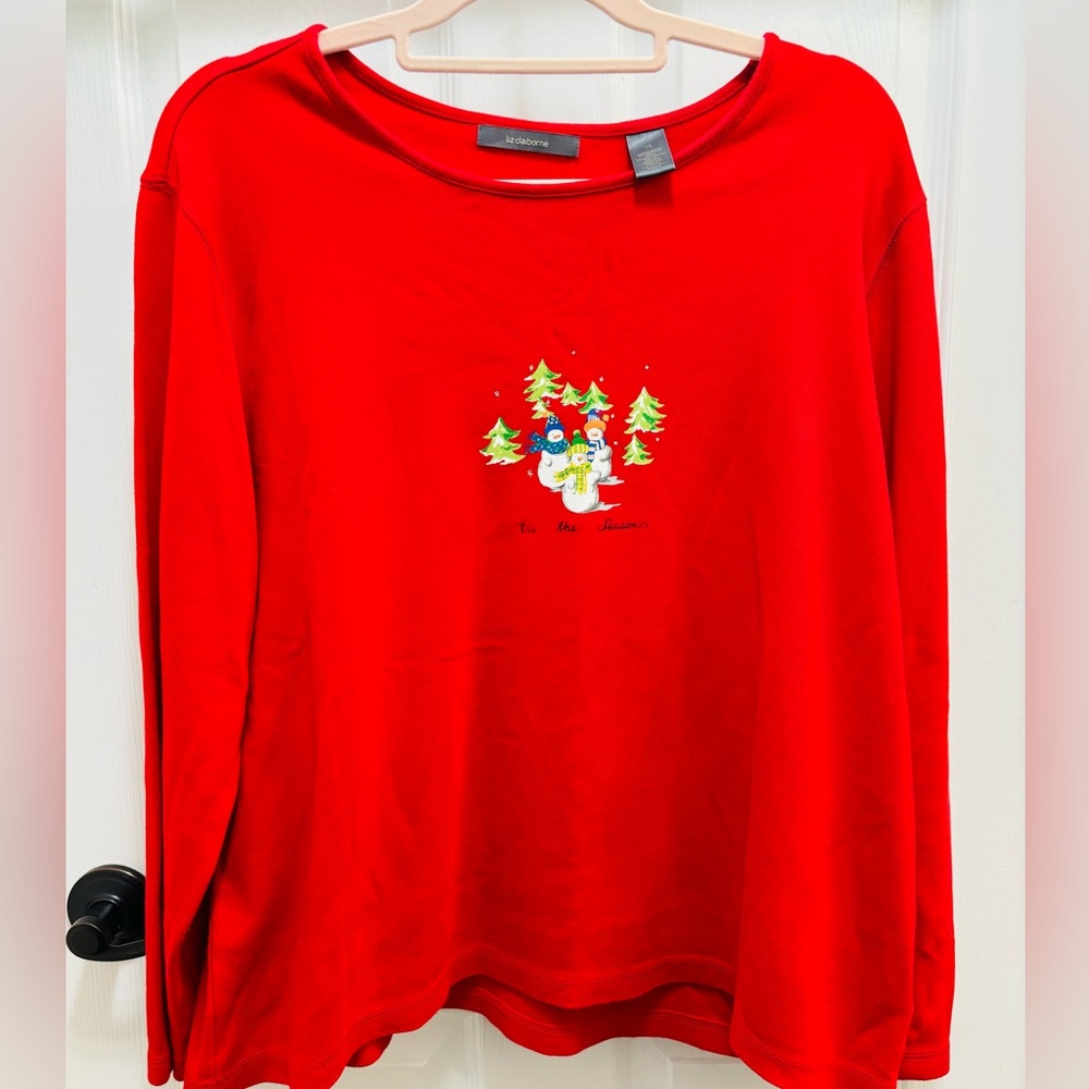 Liz clairborne Christmas top
